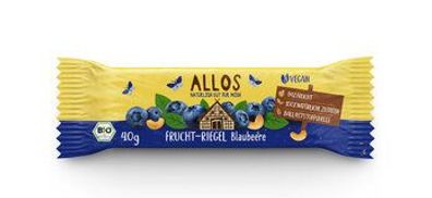 Allos 3x Frucht-Riegel Blaubeere 40g