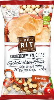 deRit 6x Kichererbsen-Chips Paprika 75g