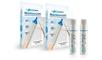 Deckenblitz 2x Spezial-Markierstift Überstreichbare Spezialtinte