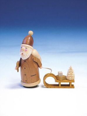 Weihnachtsfigur Weihnachtsmann mit Eisenbahn natur ca 11 cm NEU Knecht Ruprecht