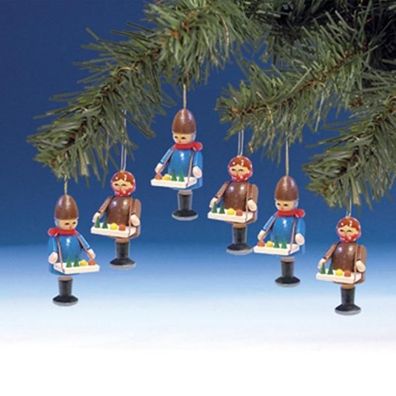 Baumbehang Striezelkinder bunt (1Satz Pro Kauf) Größe 5,5 cm NEU Weihnachten