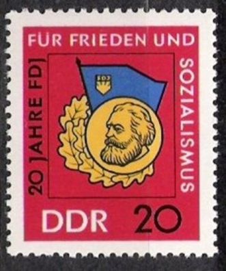 DDR Nr.1167 * * 20 Jahre FDJ 1966, postfrisch