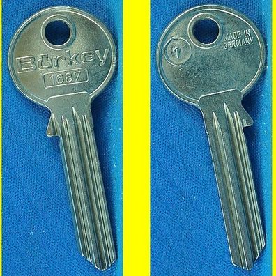 Schlüsselrohling Börkey 1687/1 für verschiedene GeGe Profilzylinder