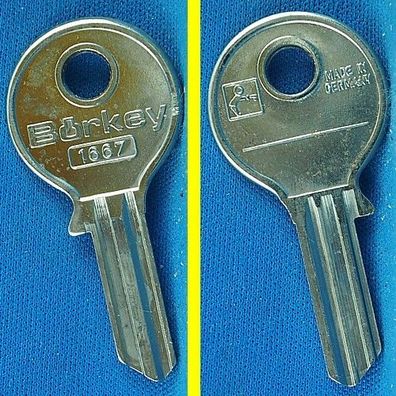 Schlüsselrohling Börkey 1667 für Evva Profil NM / Möbelzylinder, Stahlschränke +