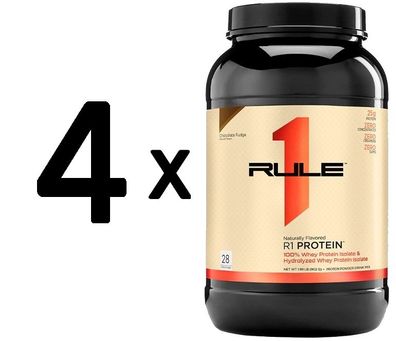4 x R1 Protein Naturally Flavored, Chocolate Fudge - 902g