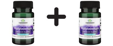 2 x Albion Chelated Molybdenum, 400mcg - 60 vcaps