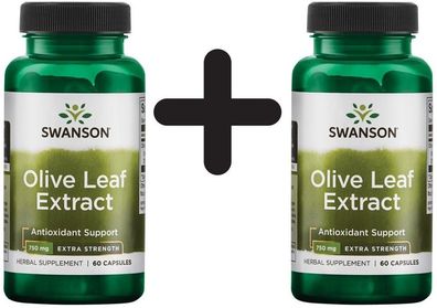 2 x Olive Leaf Extract, 750mg Super Strength - 60 caps