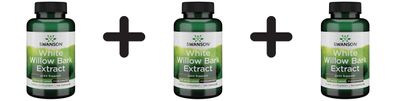 3 x White Willow Bark Extract, 500mg - 120 caps