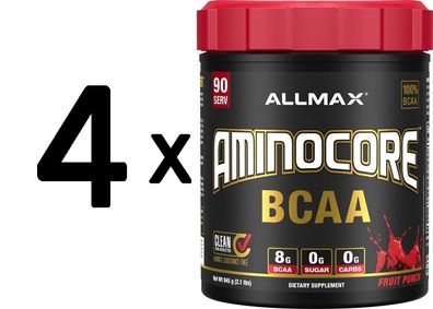 4 x Aminocore BCAA, Fruit Punch Blast - 945g
