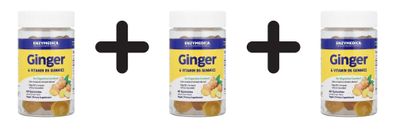 3 x Ginger & Vitamin B6 Gummies, Lemon Ginger - 60 gummies