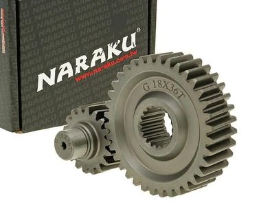 Getriebe sekundär Naraku Racing 18/36 + 35% für GY6 125/150ccm 152/157QMI