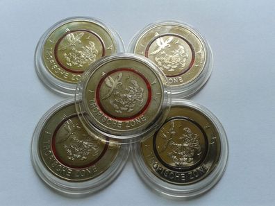 Original 5 x 5 euro 2017 ADFGJ im Set Tropische Zone Polymerrring 5x5€ 2017 ADFGJ