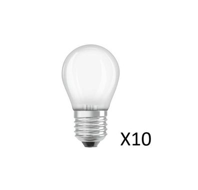 10 Stück Osram LED Tropfenlampen 3,3W(25W) 827 250lm Matt Dim E27