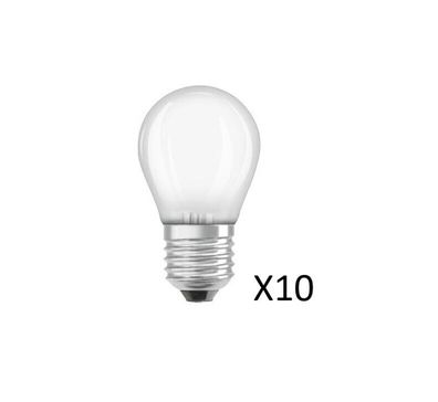 10 Stück Osram LED Tropfenlampen 4W(40W) 827 470lm Matt E27