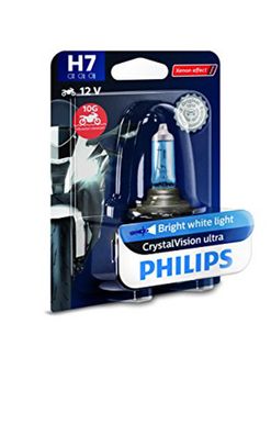 Scheinwerferlampe H7 Halogen, Sockel PX2 Philips "Crystal Vision Ultra Moto", 12 ...
