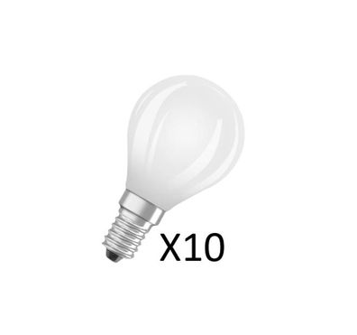 10 Stück Osram LED Tropfenlampen 2,8W(25W) 827 250lm Matt Dim E14