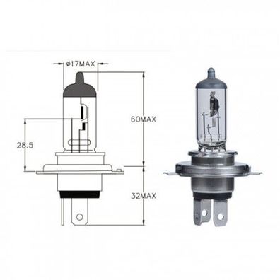 Hauptscheinwerferlampe | 12V | 60/55W | H4