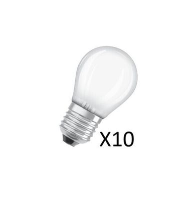 10 Stück Osram LED Tropfenlampen 4W(40W) 827 470lm Matt E27