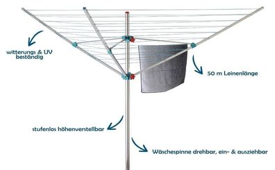 Blome Wäschespinne Alustar 50 - 82250