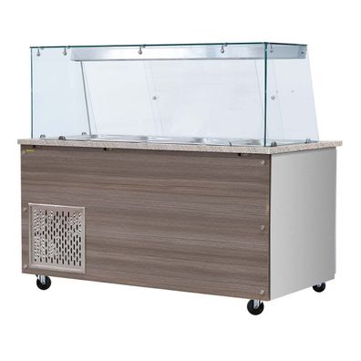 Salattheke Kalte Theke Speisenausgabe Glasasufbau 4 x GN 1/1 153x82x85,5 cm NEU