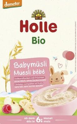 Holle 6x Bio-Vollkorn Babymüsli 250g