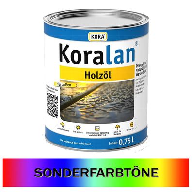 KORA Koralan Holzoel - 0.75 LTR Pflegeöl AUF Naturoel- UND Wasserbasis Sonderton