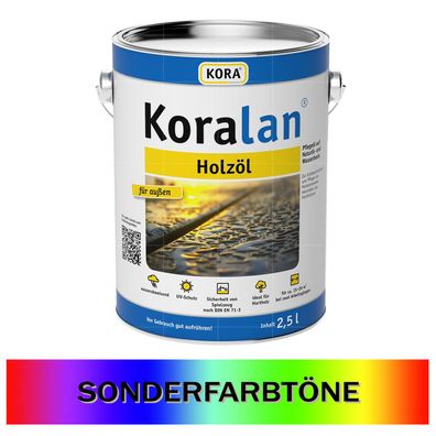 KORA Koralan Holzoel - 2.5 LTR Pflegeöl AUF Naturoel- UND Wasserbasis Sonderton