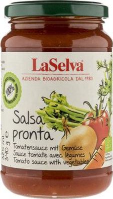 LaSelva 6x Salsa Pronta - Tomatensauce mit frischem Gemüse 340g