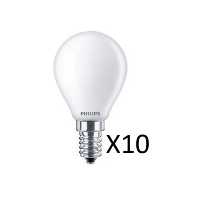 10 Stück Philips LED Tropfenlampen 4,3W(40W) 827 470lm Matt E14