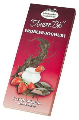 Liebhart´s Gesundkost 6x Bio-Erdbeer-Joghurt in Vollmilch-Schokolade 100g