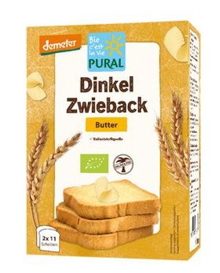 Pural 6x Dinkel Butterzwieback demeter 200g