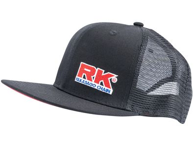 RK Basecap schwarz, rot, mit Netz