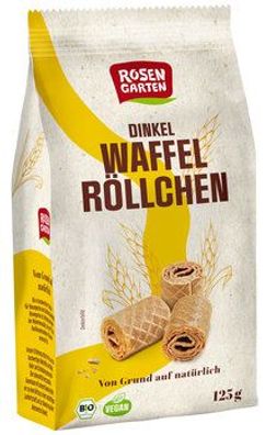 Rosengarten 3x Dinkel-Waffelröllchen Natur 125g