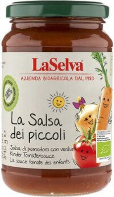 LaSelva 6x Kinder Tomatensauce mit Gemüse - Salsa dei Piccoli 340g