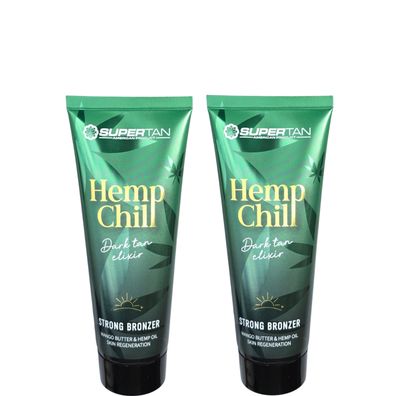 SuperTan/ Hemp Chill "Dark Tan Elixir" 2x200ml/ Solariumkosmetik/ Bräunungslotion