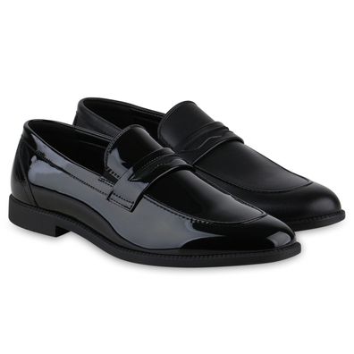 VAN HILL Herren Klassische Slippers Business Elegante Leder-Optik Schuhe 841302