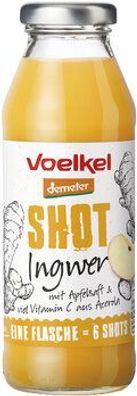 Voelkel 6x Shot Ingwer mit Apfelsaft und viel Vitamin C aus Acerola 0,28l