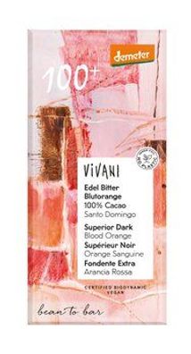 Vivani 3x Edel Bitter Blutorange 100 % Cacao Santo Domingo 90g