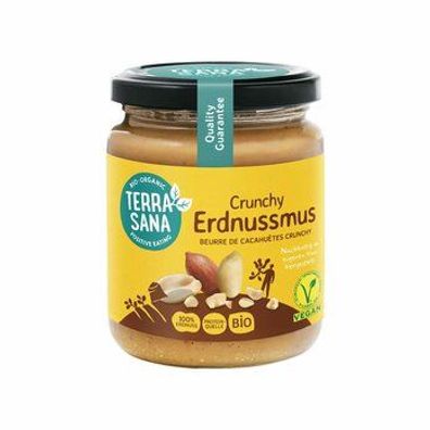 TerraSana 3x Erdnussmus Crunchy 250g