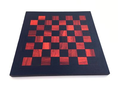 Schachspiel rot / schwarz gerade Kante Größe wählbar ohne Schachfiguren Brett