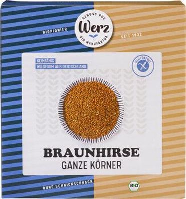 Naturkornmühle Werz 6x Braunhirse, ganze Körner, keimfähig, glutenfrei 500g