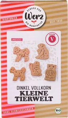 Naturkornmühle Werz 6x Kleine Tierwelt, Dinkel Vollkornkekse 125g