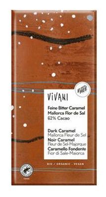 Vivani 6x Feine Bitter Caramel Mallorca Flor de Sal 62% Cacao 80g