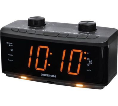 MEDION MD 44873 P66173 Funkuhrenradio Radio Wecker Radiowecker NEU schwarz