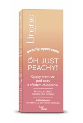 Lirene Oh, Einfach Pfirsich Beruhigendes Kühlcreme-Gel für die Augen, 15 ml.