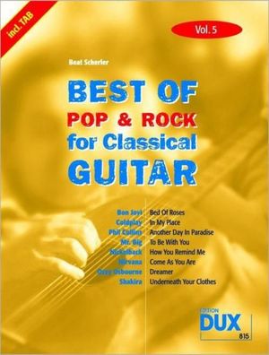 Best Of Pop & Rock for Classical Guitar 5, Beat Scherler