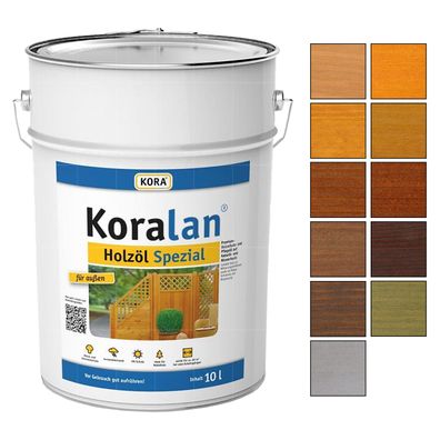 KORA Koralan Holzöl-Spezial 10 LTR Pflegeöl Möbelöl Holzschutzöl Terrassenöl