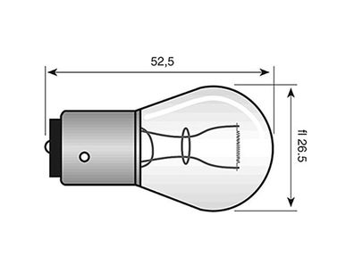 Kugellampe Sockel BAU15s, Blinklichtlamp SPAHN, 12 V 21 W, gelb