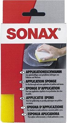 SONAX Applikationsschwamm Spezialschwamm Größe: 12 x 8 x 3,5 cm