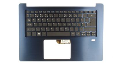 Acer Swift SF314-52 Gehäuse Palmrest Tastatur QWERTY Nordic BLAU 6B. GQQN5.028